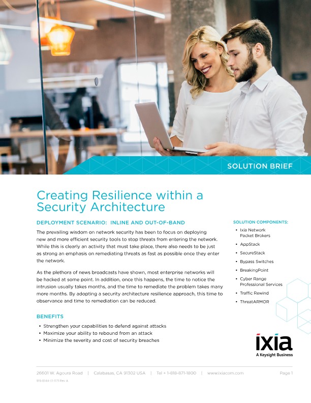 Creating Resilience Within A Security Architecture