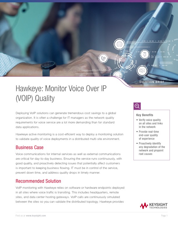 Hawkeye — Monitor Voice over IP (VoIP) Quality