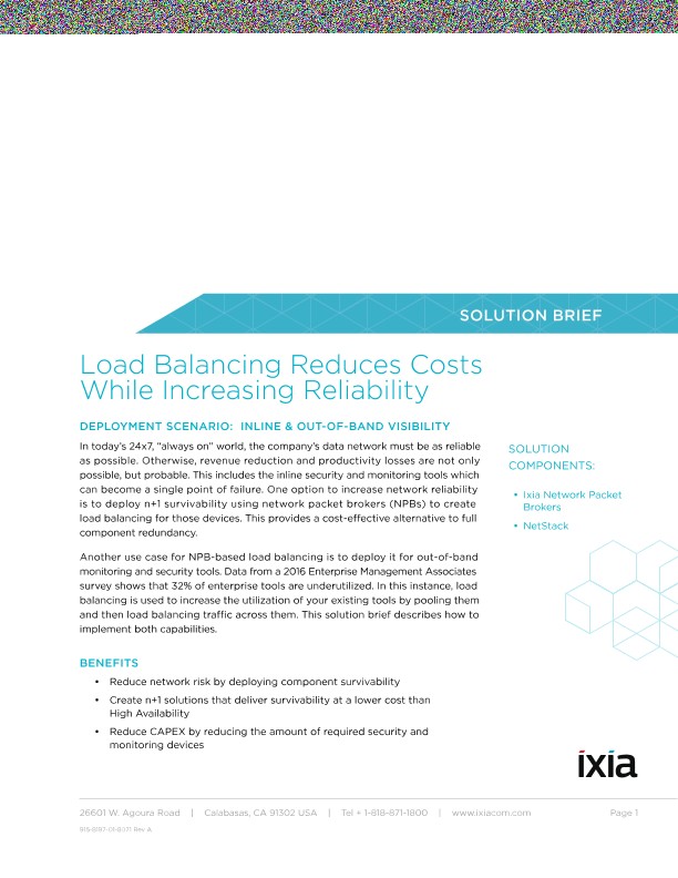 Load Balancing Reduces Costs While Increasing Reliability