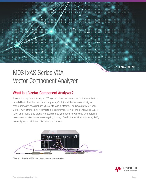 M981xAS Series VCA Vector Component Analyzer