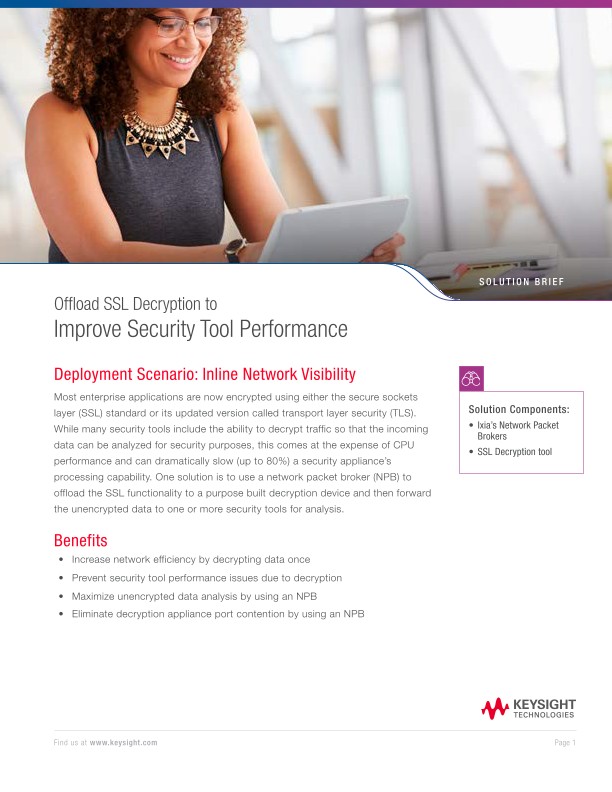 Offload SSL Decryption to Improve Security Tool Performance