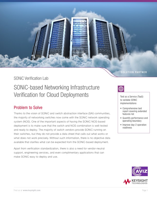 SONiC Verification Lab - SONiC-based Networking Infrastructure Verification for Cloud Deployments