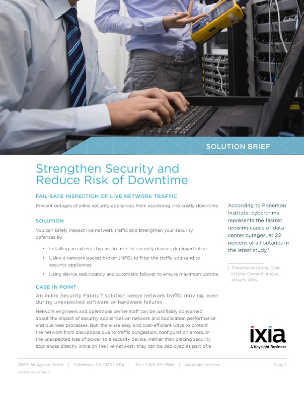 Strengthen Security and Reduce Risk of Downtime
