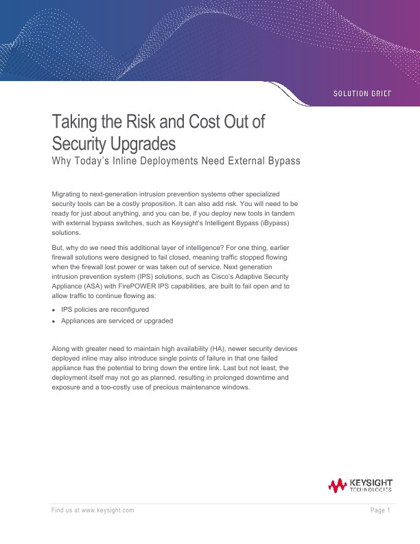 Taking the Risk and Cost Out of Security Upgrades