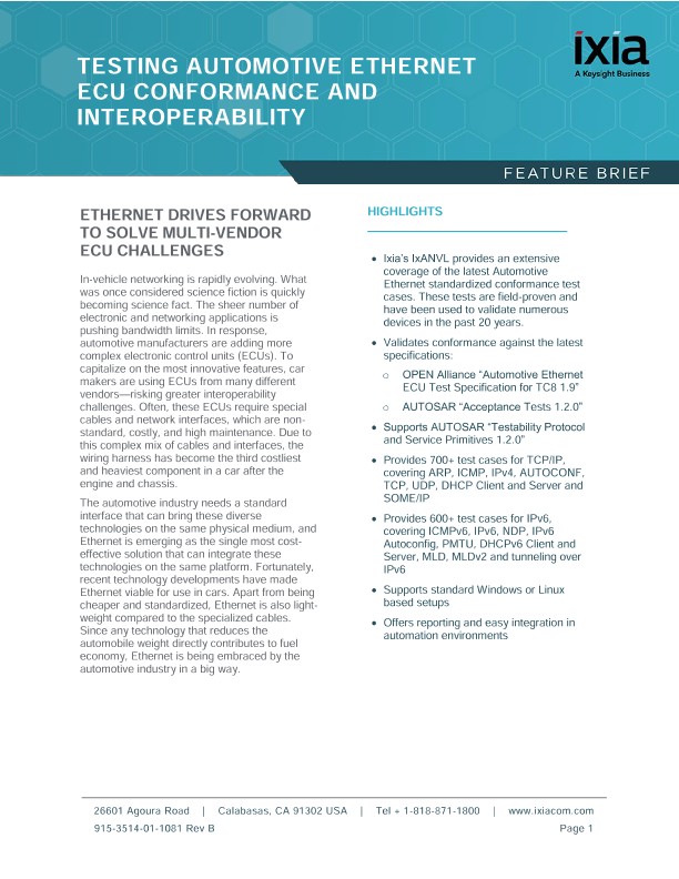 Testing Automotive Ethernet Ecu Conformance And Interoperability
