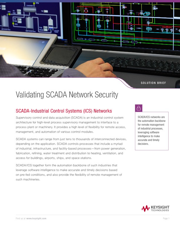 Validating SCADA Network Security