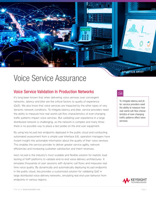 Voice Service Assurance