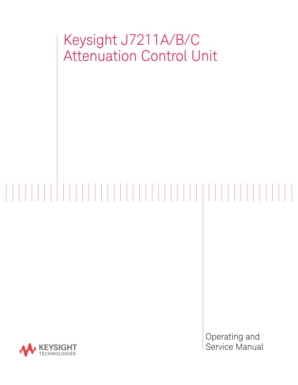 J7211A/B/C Attenuation Control Unit Operating and Service Manual ...