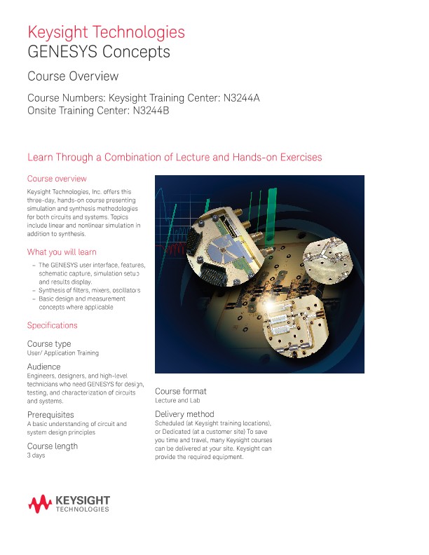 GENESYS Concepts – Keysight Training Overview