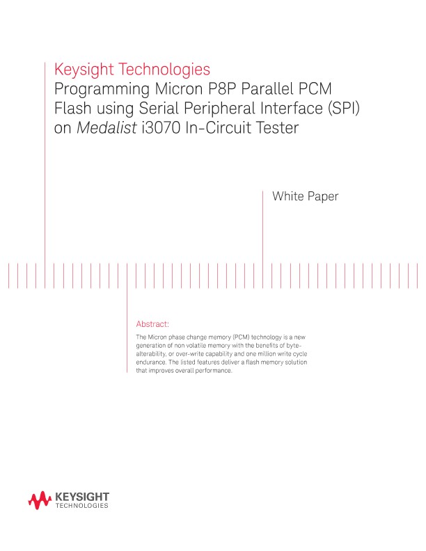 Programming Micron P8P Parallel PCM Flash using Serial Peripheral Interface (SPI) on Medalist i3070 In-Circuit Tester - 