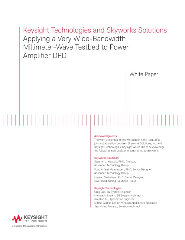 Applying a Wide-Bandwidth mmWave Testbed to Power Amplifier DPD