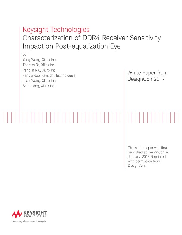 Characterization of DDR4 Receiver Sensitivity Impact on Post-equalization Eye