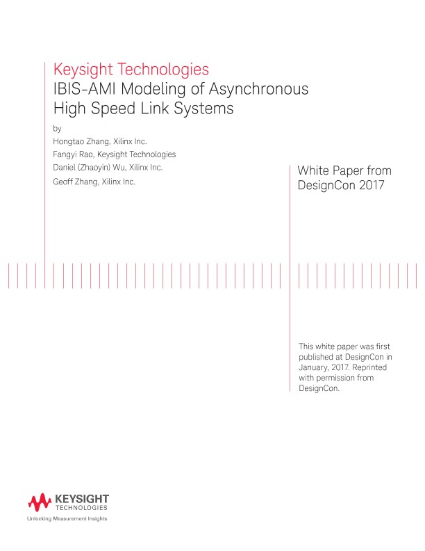 IBIS-AMI Modeling of Asynchronous High Speed Link Systems