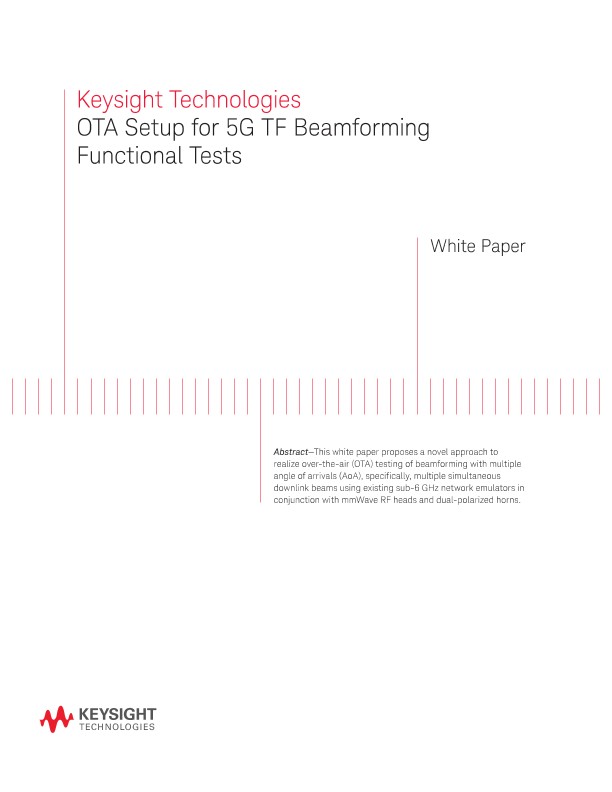 OTA Setup for 5G TF Beamforming Functional Tests