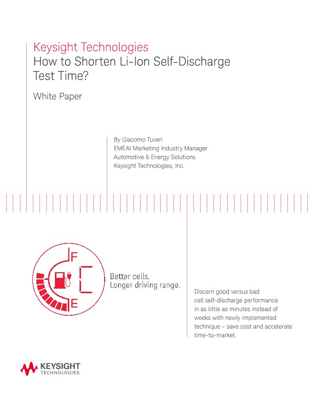 Shorten Li-Ion Self-Discharge Test Time