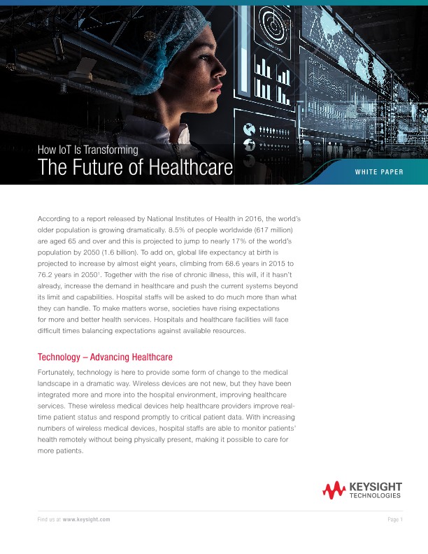 How IoT Is Transforming The Future of Healthcare PDF Asset Page | Keysight
