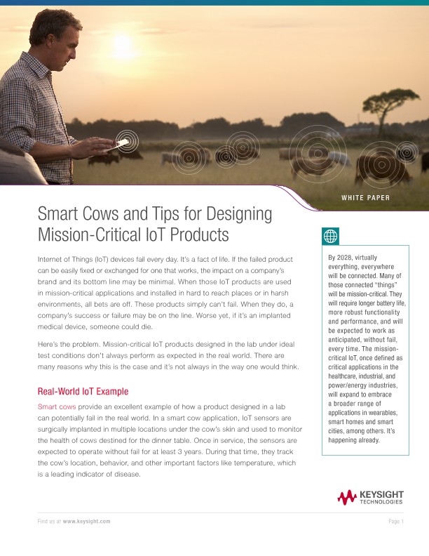 IoT for Cows – Tips for Mission Critical IoT Designs