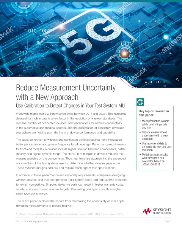 Reduce Measurement Uncertainty Using Calibration