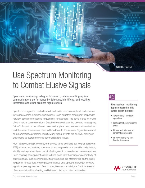 Use Spectrum Monitoring to Combat Elusive Signals