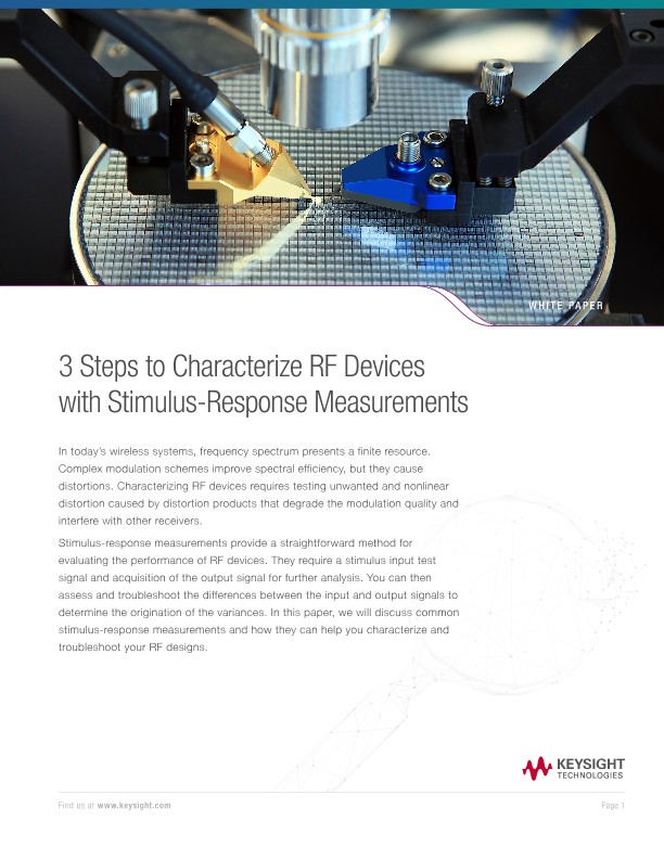 Characterize RF Devices with Stimulus-Response Measurements