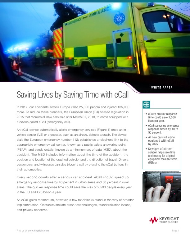 eCall – Saving Lives