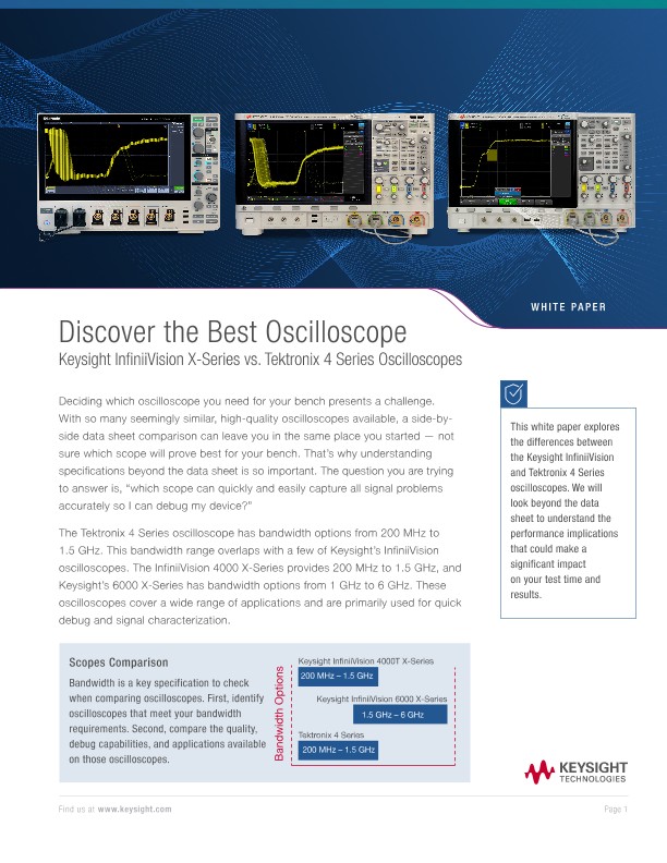 The Best Oscilloscope – Keysight vs Tektronix
