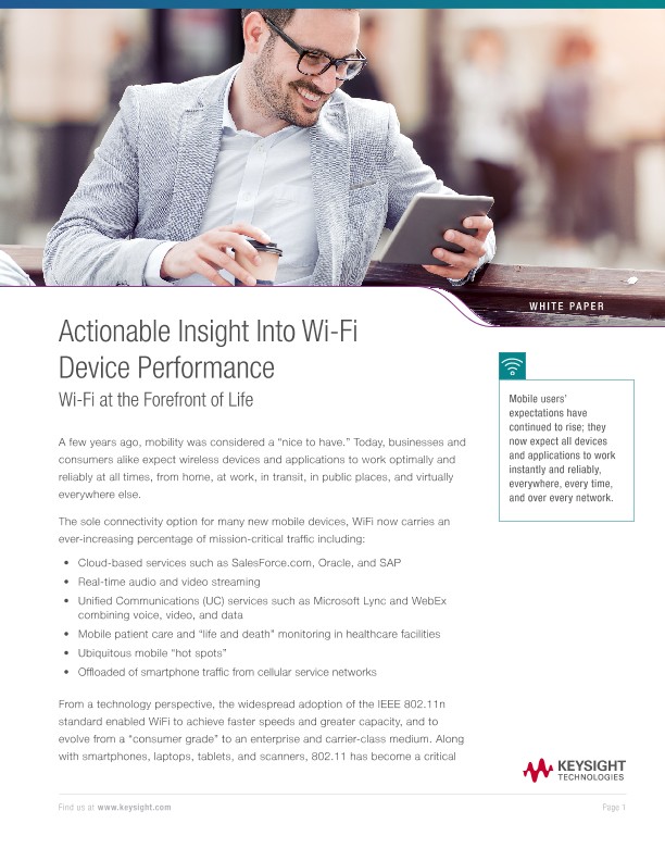 Actionable Insight into Wi-Fi Device Performance