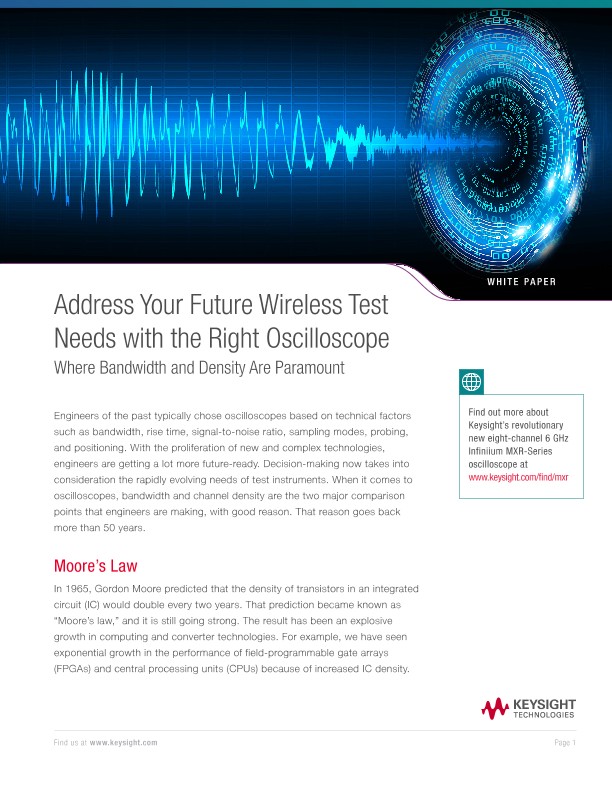 Address Your Future Wireless Test Needs with the Right Oscilloscope