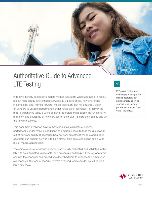 Authoritative Guide to Advanced LTE Testing