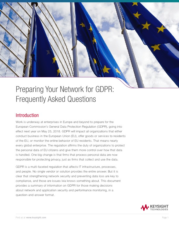 Preparing Your Network for GDPR: Frequently Asked Questions