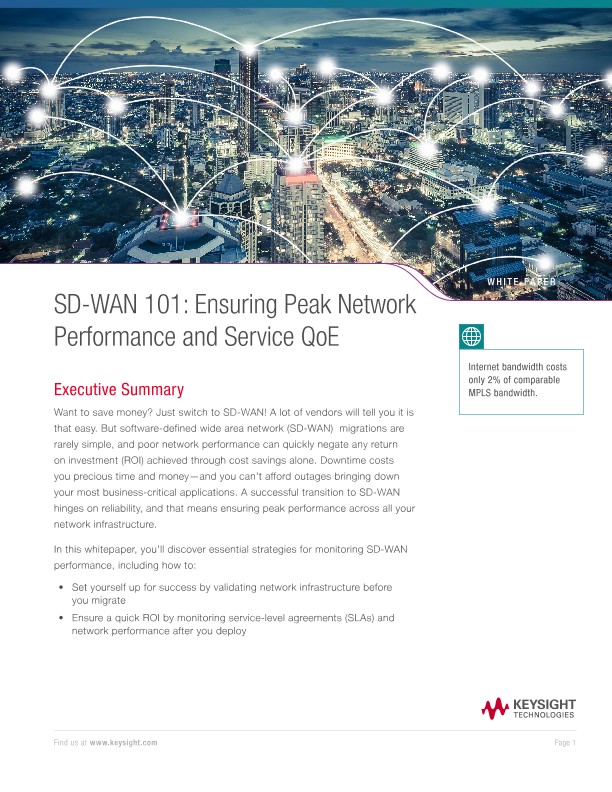 SD-WAN 101: Ensuring Peak Network Performance and Service QoE