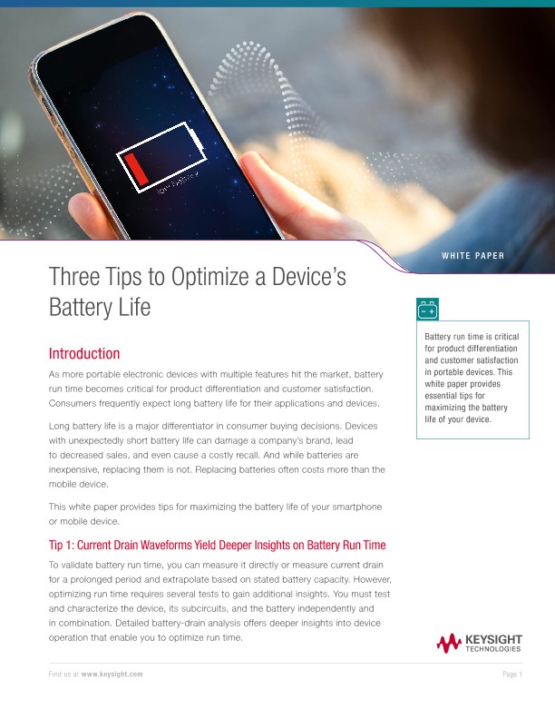 Three Tips to Optimize a Device’s Battery Life