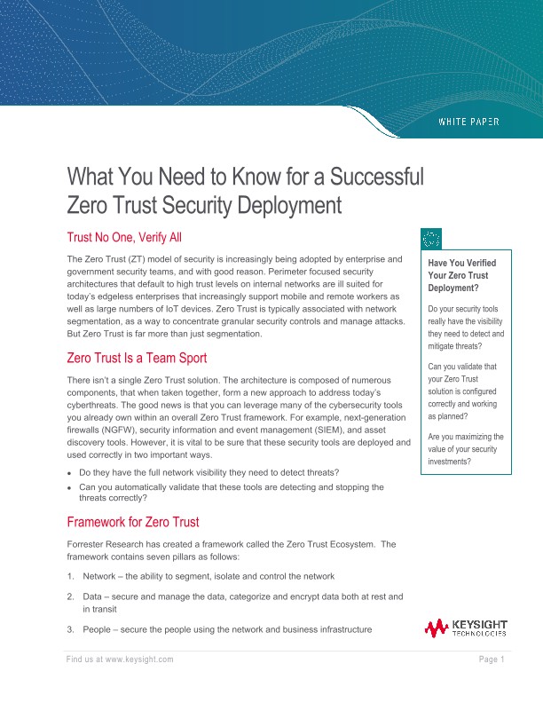 What You Need to Know for a Successful Zero Trust Security Deployment