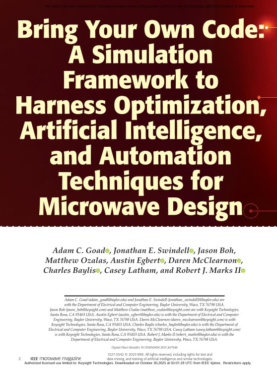 Bring Your Own Code: A Simulation Framework to Harness Optimization, Artificial Intelligence, and Automation Techniques for Microwave Design