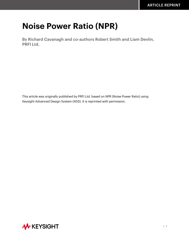 Noise Power Ratio (NPR)