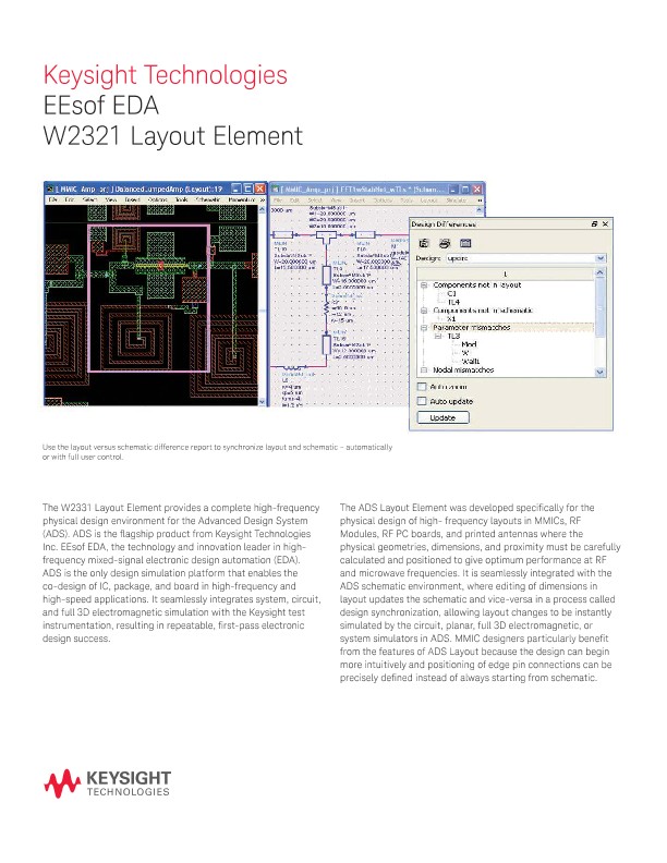 EEsof EDA W2321 Layout Element 