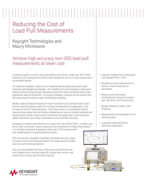 Reducing the Cost of Load Pull Measurements