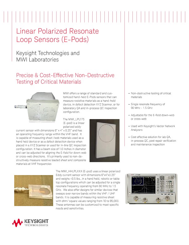 Linear Polarized Resonate  Loop Sensors (E-Pods)