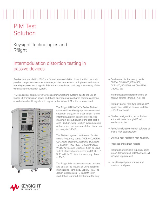 PIM Test Solution | Keysight