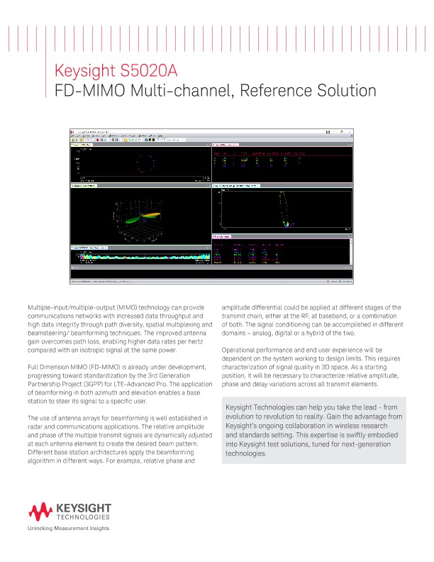 S5020A FD-MIMO Multi-channel, Reference Solution