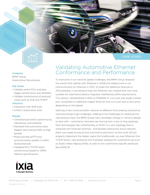 Validating Automotive Ethernet Conformance and Performance