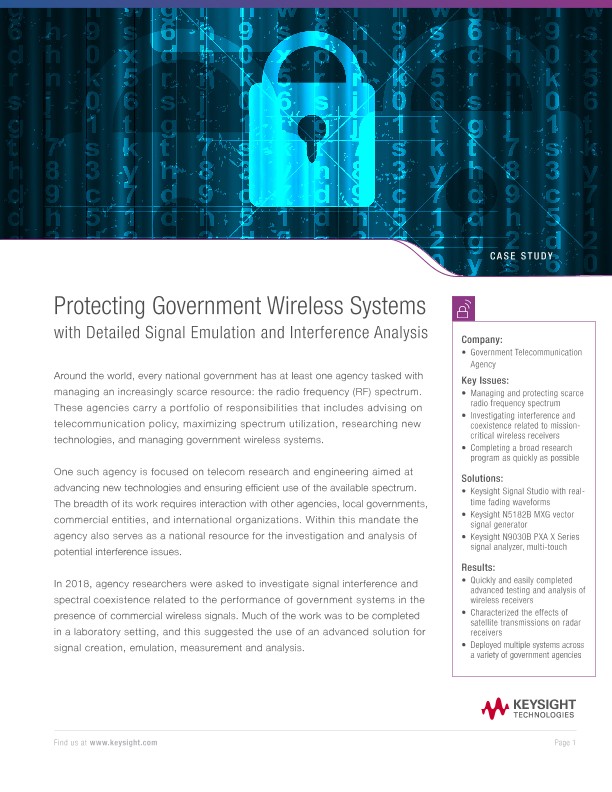 Protecting Government Wireless Systems with Interference Analysis