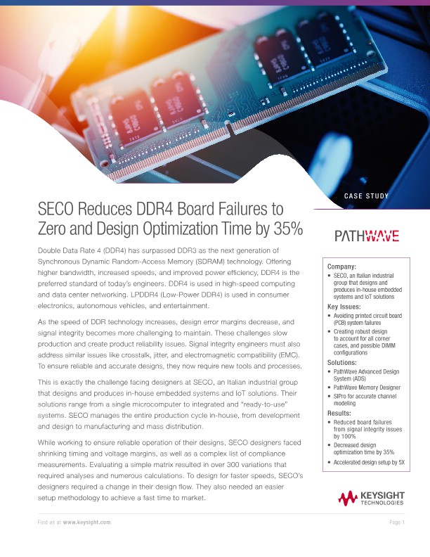 SECO Reduces DDR4 Board Failures to Zero