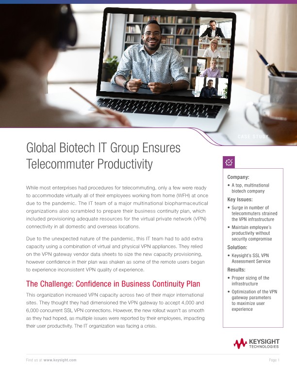 Global Biotech IT Group Ensures Telecommuter Productivity