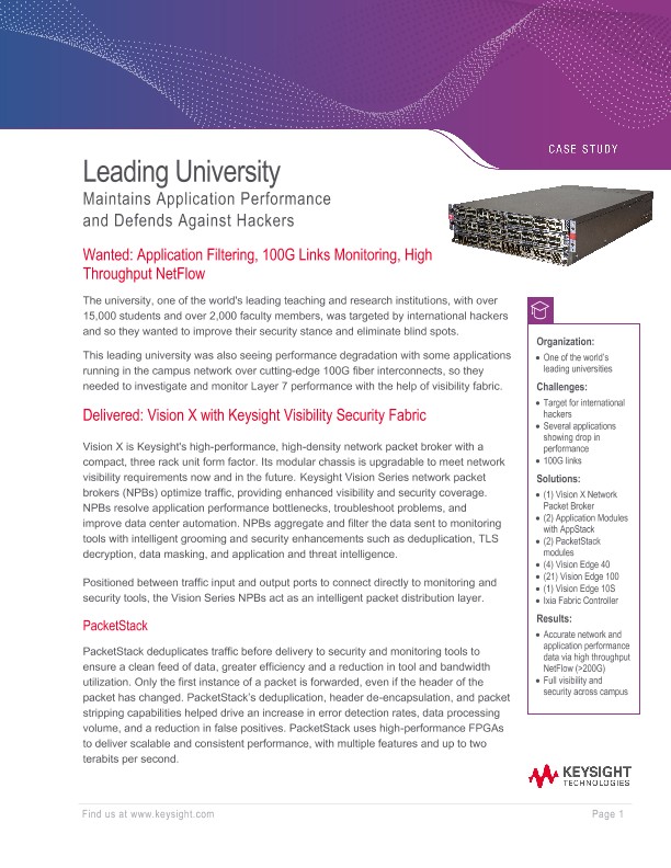 Leading University Maintains Application Performance and Defends Against Hackers
