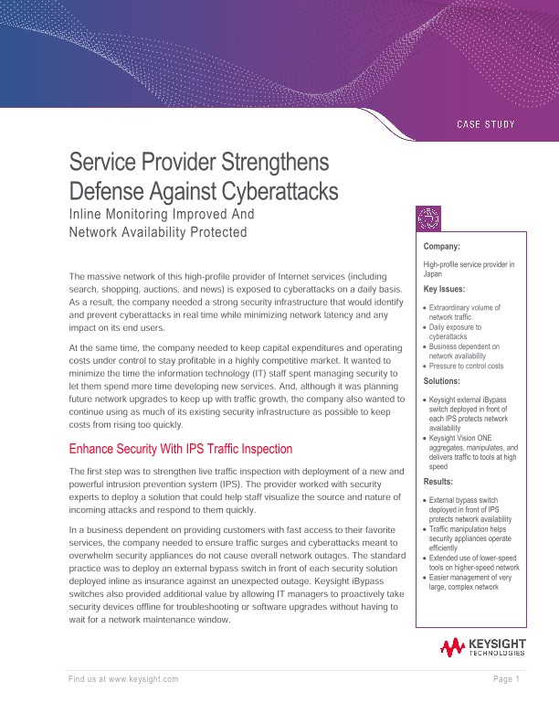 Service Provider Strengthens Defense Against Cyber Attacks