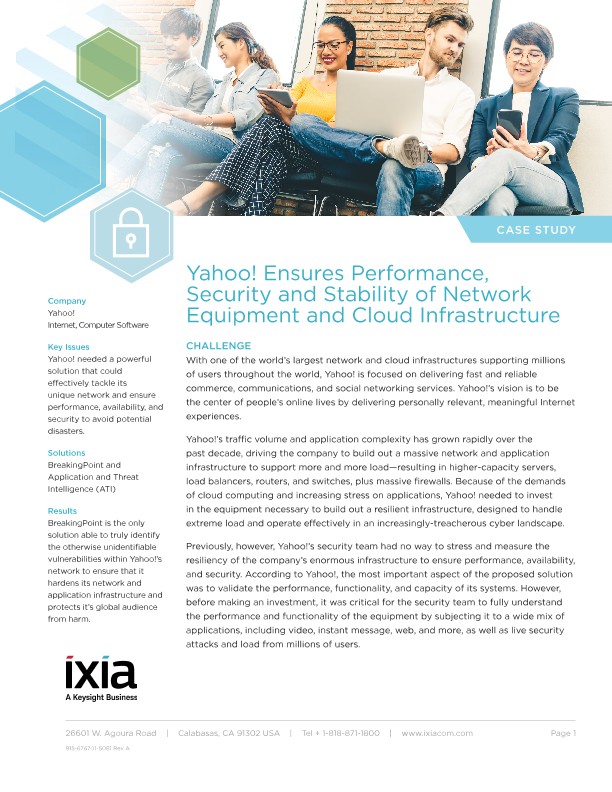 Yahoo! Ensures Performance, Security, and Stability of Network Equipment and Cloud Infrastructure