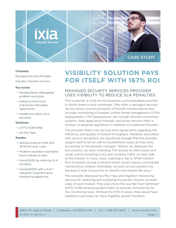 Visibility Solution Pays For Itself