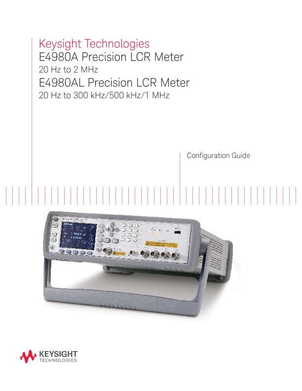 E4980A/E4980AL Precision LCR Meters