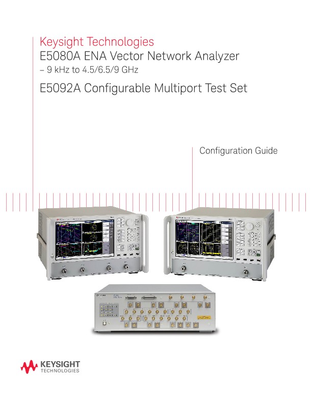 E5080A ENA Vector Network Analyzer & E5092A Configurable Multiport Test Set
